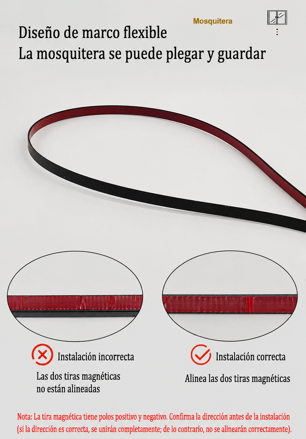 Mosquitera magnética para ventana